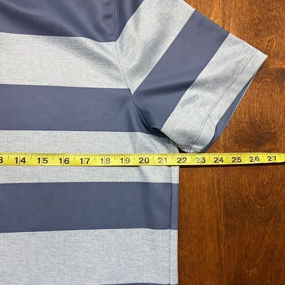 Nike Golf Performance Standard Fit Blue Striped Polo Shirt Dri-Fit Men's Large - Picture 6 of 7